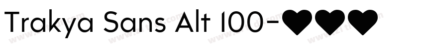 Trakya Sans Alt 100字体转换